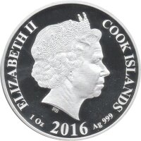 Cook Islands 10 Dollars 2016 - Weltdenkmäler "Krantor" - Silber PP Skulpturmünze teilvergoldet