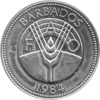 Barbados 50 Dollars 1984 - F.A.O. Weltfischereikonferenz - Silber