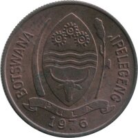 Botswana 5 Thebe 1976 - F.A.O. Hornvogel - Bronze