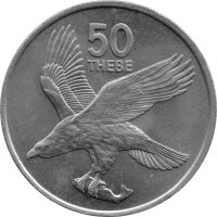 Botswana 50 Thebe 1976 - F.A.O. Fischadler - Kupfer-Nickel