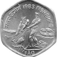Indien 20 Paise 1983 - F.A.O. Welternährungstag -...