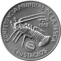 Kuba 1 Peso 1983 - F.A.O. "Weltfischereikonferenz -...
