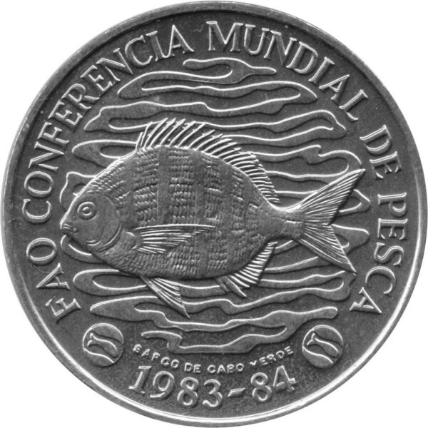 Kap Verde 50 Escudos 1984 - F.A.O. Weltfischereikonferenz "Schafskopf-Fisch" - Kupfer-Nickel