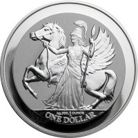 British Virgin Islands Pegasus 2017 1 oz Silber - Reverse...