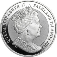 Falkland Inseln Britannia 2017 1 oz Silber - Reverse Proof