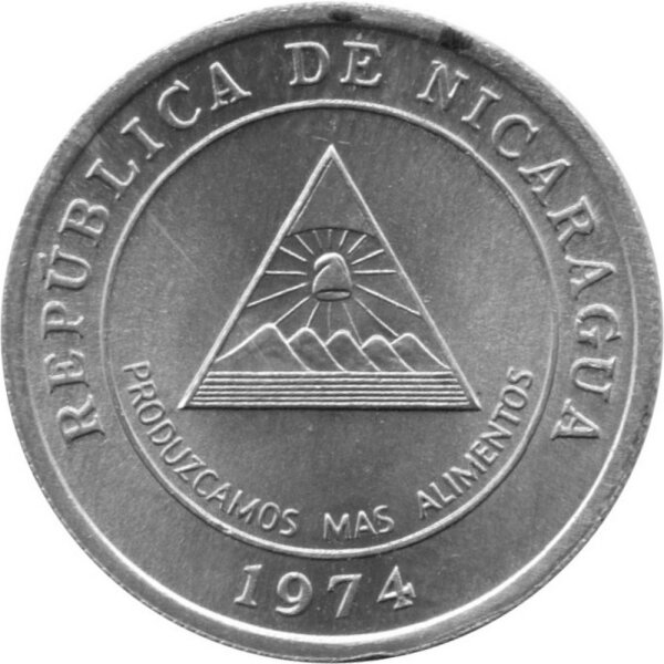 Nicaragua 5 Centavos 1974 - F.A.O. - Aluminium