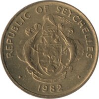 Seychellen 5 Cents 1982 - F.A.O. Maniok-Pflanze - Messing