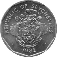 Seychellen 5 Rupees 1982 - F.A.O. Palme - Kupfer-Nickel
