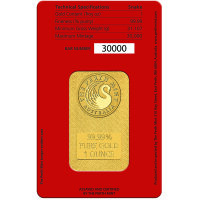 31,1 Gramm Goldbarren Perth Mint 2. Ausgabe Lunar Schlange