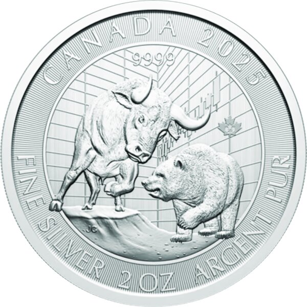 Kanada Bulle & Bär 2025 2 oz Silber | Bull & Bear