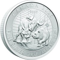 Kanada Bulle & Bär 2025 2 oz Silber | Bull & Bear