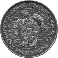Somalia 25 Shillings 1984 - F.A.O. Weltfischereikonferenz...
