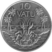Vanuatu 10 Vatu 1983 - F.A.O. Kokosnusskrabbe -...