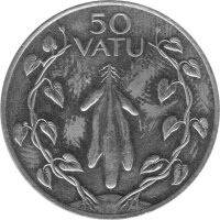 Vanuatu 50 Vatu 1983 - F.A.O. Yamsknollen - Kupfer-Nickel