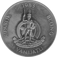 Vanuatu 50 Vatu 1983 - F.A.O. Yamsknollen - Kupfer-Nickel