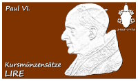 Vatikan Lire Kursmünzensatz Papst Paul VI.