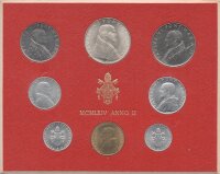 Vatikan Lire Kursmünzensatz Papst Paul VI. 1964