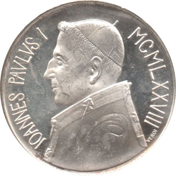 Vatikan 1.000 Lire 1978 - Papst Johannes Paul I. - Silber