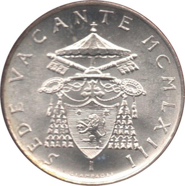 Vatikan 500 Lire 1963 - SEDE VACANTE MCMLXIII - Silber