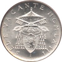 Vatikan 500 Lire 1963 - SEDE VACANTE MCMLXIII - Silber