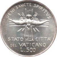Vatikan 500 Lire 1978 - SEDE VACANTE SEPTEMBER MCMLXXVIII - Silber