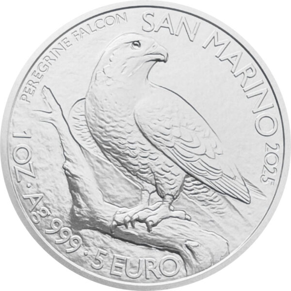 San Marino 5 Euro 2025 Wanderfalke 2. Ausgabe