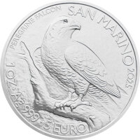 San Marino 5 Euro 2025 Wanderfalke 2. Ausgabe - 1 oz Silber