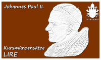 Vatikan Lire Kursmünzensatz Papst Johannes Paul II.