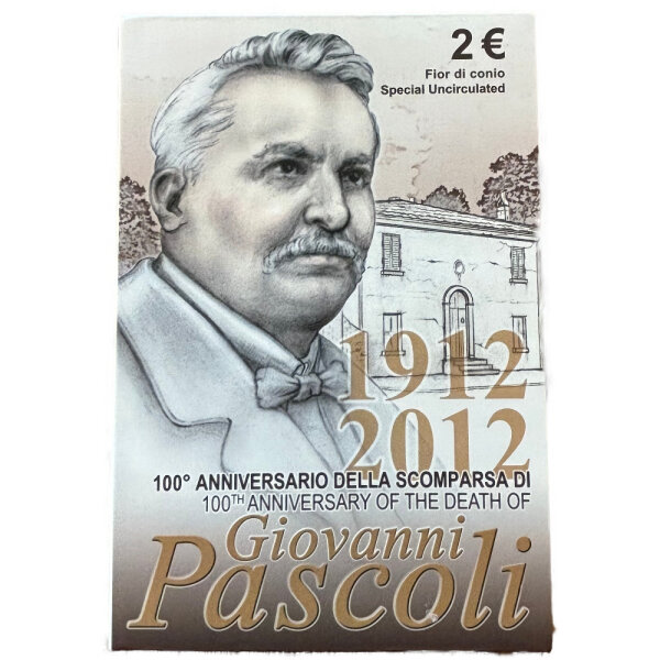 Italien 2 Euro 2012 "Giovanni Pascoli" - Coincard