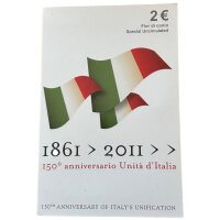 Italien 2 Euro 2011 "150 Jahre Einheit" - Coincard