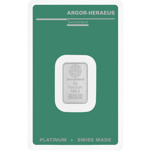 5 Gramm Platinbarren Argor-Heraeus | Neuware LPPM