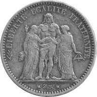 Frankreich 5 Francs 1874 - "Herkules" - Silber...