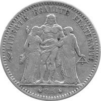 Frankreich 5 Francs 1875 - "Herkules" - Silber...