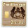 Holz-Geschenkbarren Premium "Sternzeichen Zwillinge" 1 Gramm Gold
