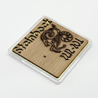 Holz-Geschenkbarren Premium "Sternzeichen Steinbock" 1 Gramm Gold