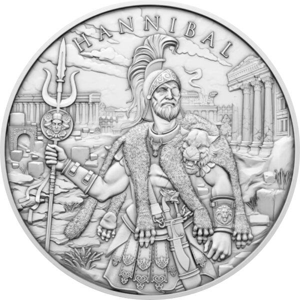 Round Legendary Warriors Hannibal 1 oz Silber