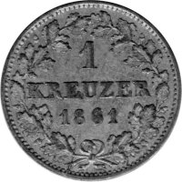 Bayern 1 Kreuzer div. Jahrgänge (KM#858) - König Maximilian II. Joseph 1848-1864, Erhaltung
