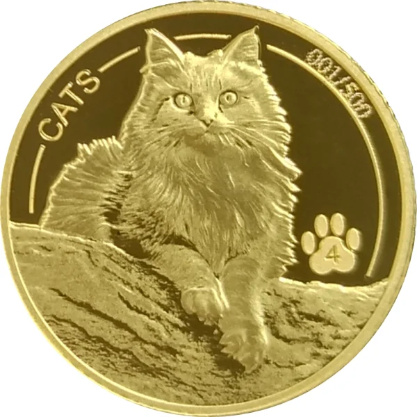 Fiji CATS 4. Ausgabe 2025 1/10 oz Gold | Prooflike