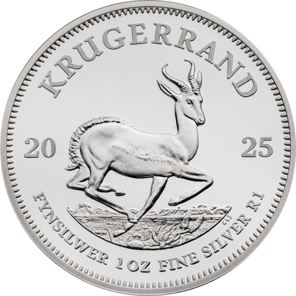 Südafrika Krügerrand 2025 1 oz Silber  - Polierte Platte