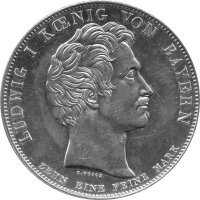 Bayern 1 Konventionstaler "Geschichtstaler - Denkmal der gefallenen Bayern" 1833 - König Ludwig I. 1825-1848, KM#763