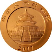 China Panda 2017 8 Gramm Gold - Original-Folie