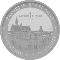 Bayern Thaler 1. Ausgabe Schloss Neuschwanstein 2025 1000 Gramm Silber