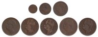 Italien div. Kupfermünzen - König Umberto I....