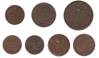 Italien div. Kupfermünzen - König Vittorio Emanuele III. 1900-1946 - Kupfer