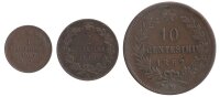 Italien div. Kupfermünzen - König Vittorio Emanuele II. 1861-1878 - Kupfer