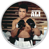 Niue Muhammad Ali 2023 1 oz Silber - Coloriert