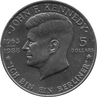 Niue 5 Dollars 1988 - John F. Kennedy - Ku-Ni