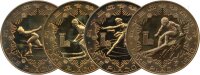 China 4 x 1 Yuan 1980 XIII. Olympische Winterspiele 1980...