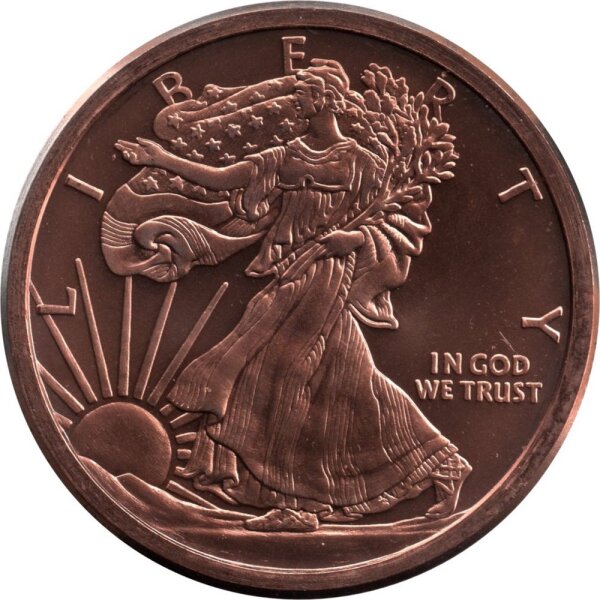 USA "Walking Liberty" - 5 AVDP-Unzen Kupfer