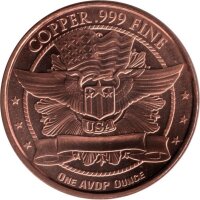 USA "Morgan Dollar" - 1 AVDP-Unze Kupfer